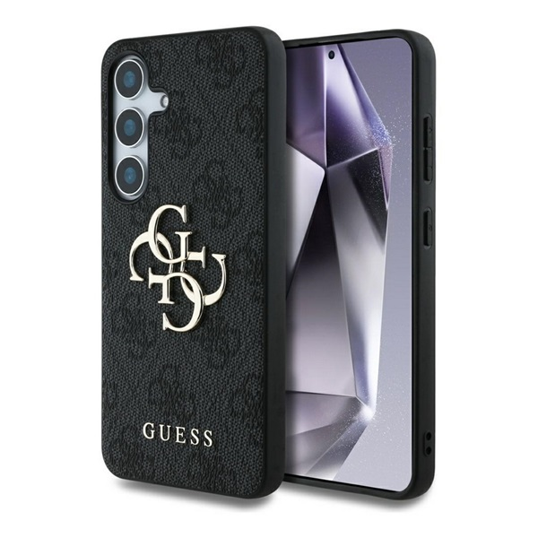 CG MOBILE GUESS 4G BIG LOGO szilikon telefonvédő (ütésállóság, bőr hatású hátlap) FEKETE Samsung Galaxy S25 Plus (SM-S936) (GUHCS25M4GMGGR)