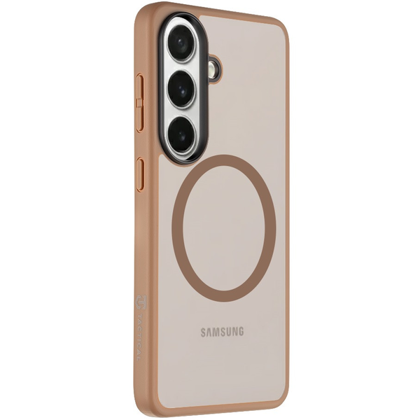 Samsung Galaxy S26 SM-S942, Műanyag hátlap védőtok + szilikon keret, közepesen ütésálló, Magsafe kompatibilis, Tactical MagForce Hyperstealth, áttetsző/barna