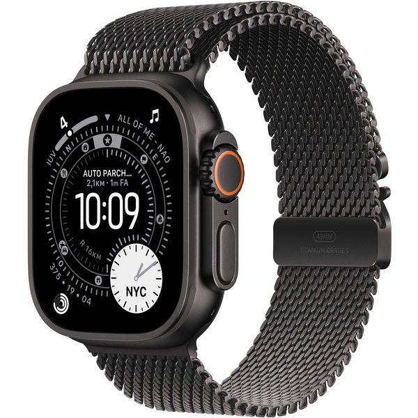 Apple Watch Ultra 3 GPS + Cellular 49 mm черен титанов милански каишка