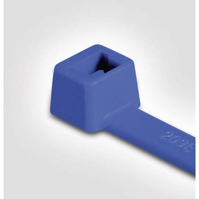 HellermannTyton 111-00718 T50L-E/TFE-BU Kábelkötöző 382 mm 4.70 mm Kék 1 db (111-00718)