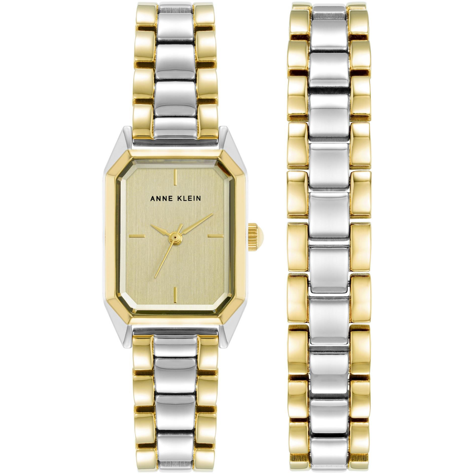 Anne Klein női karóra szögletes, ezüst szín AK/5019TTSTT (AK/5019TTST)