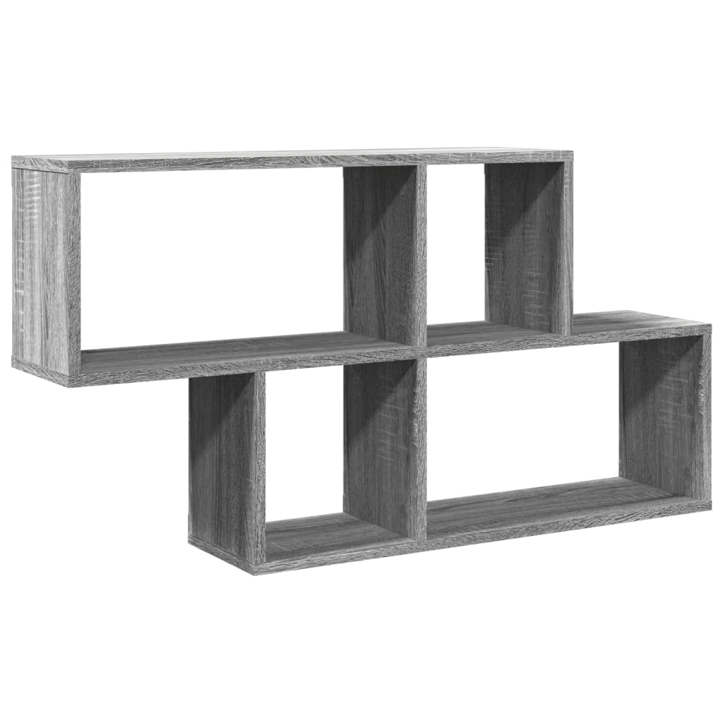 szürke sonoma színű szerelt fa fali polc 100 x 20 x 53 cm (848022)