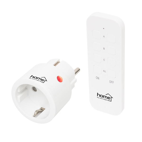 Home távirányítható mini hálózati aljzat szett, 2300 W, 1 aljzat + 1 távirányító (TH2311)