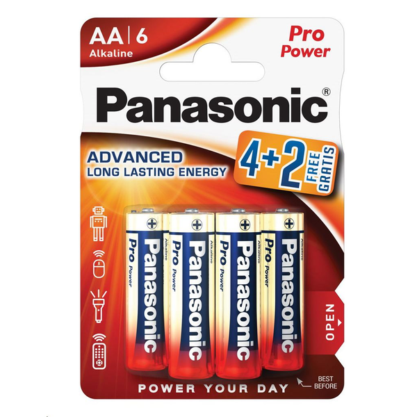 Батерии Panasonic Pro Power Gold Alkaline AA, 6 броя