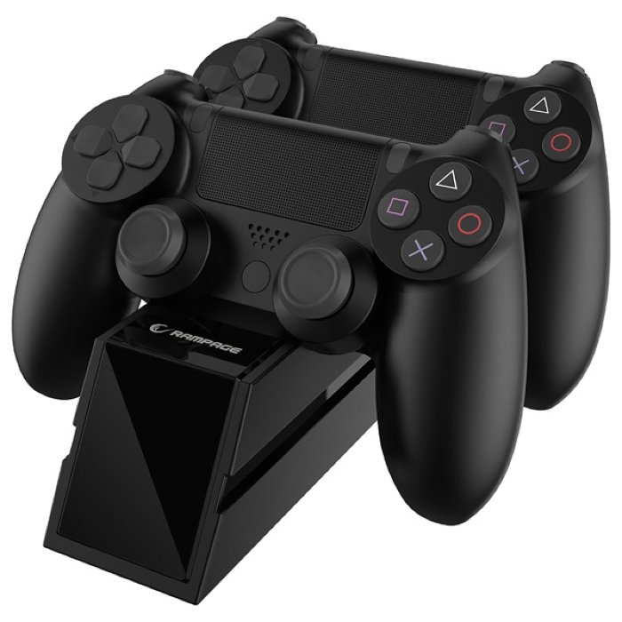 Rampage RP-PS4 Playstation 4 DualShock kontroller töltő - Fekete (37089)