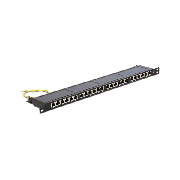 Delock 19” Patch Panel 24 Port Cat.6 0.5 U black