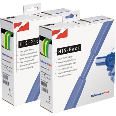 HellermannTyton 300-30957 Zsugorcső ragasztó nélkül Zöld, Sárga 9.50 mm Zsugorodási arány:2:1 5 m