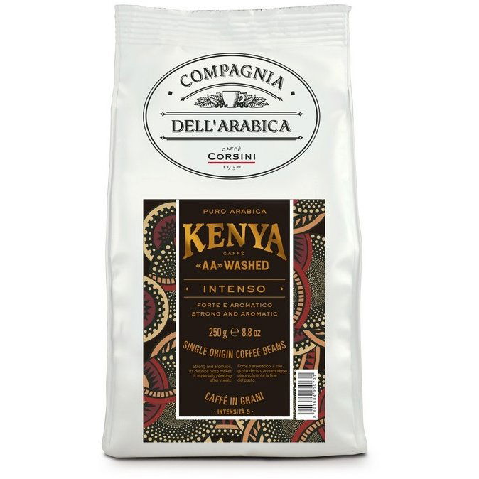 Corsini Kenya "AA" Washed, szemes, 250 g (8001684910731)
