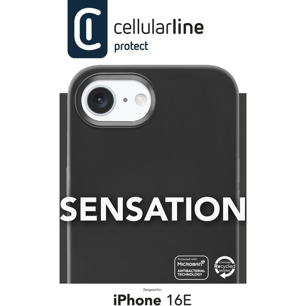 Cellularline 8018080492624 telefontok 15,4 cm (6.06") Borító Fekete