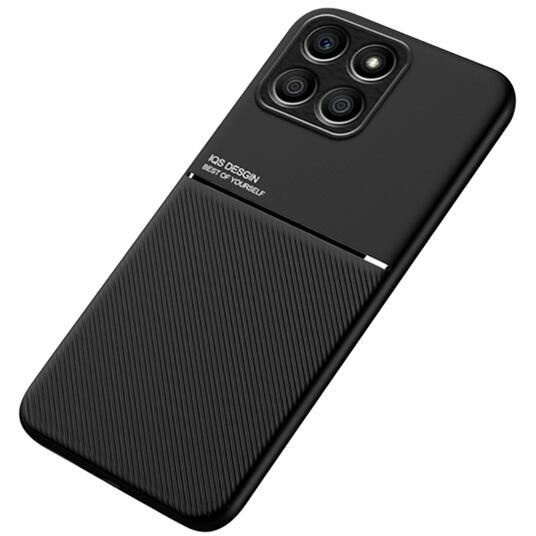 Gigapack Honor 70 Lite 5G mágneses, bőr hatású, csíkos mintás tok fekete (GP-133254)