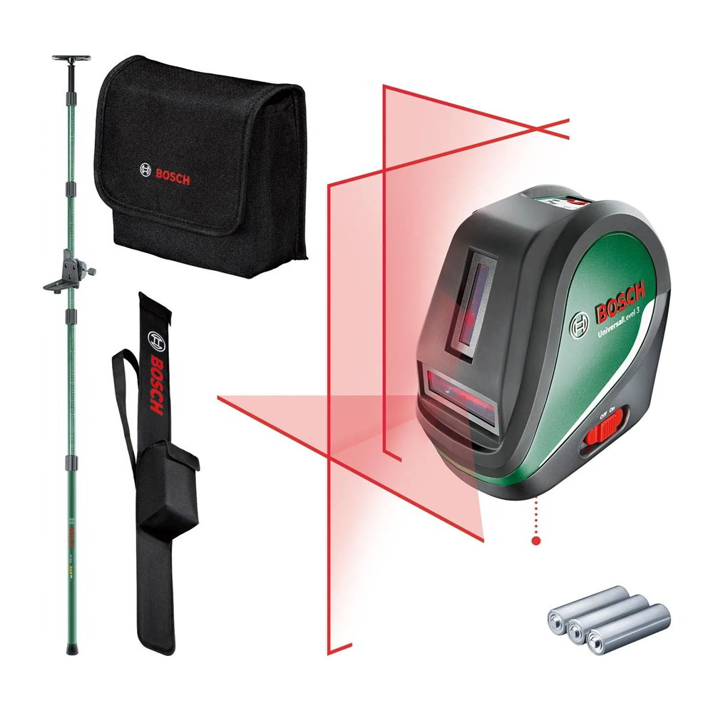 Bosch 0603663903 UniversalLevel 3 Lézeres szintező - 10 m (0603663903)