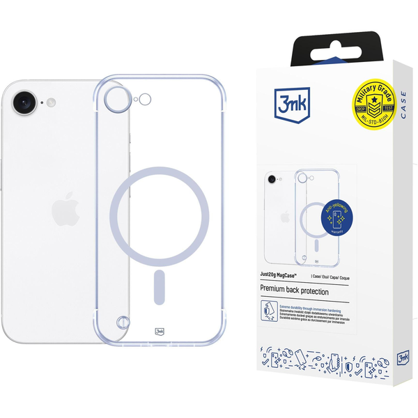 3MK Just20g MagCase MagSafe tok Apple iPhone 16e átlátszó