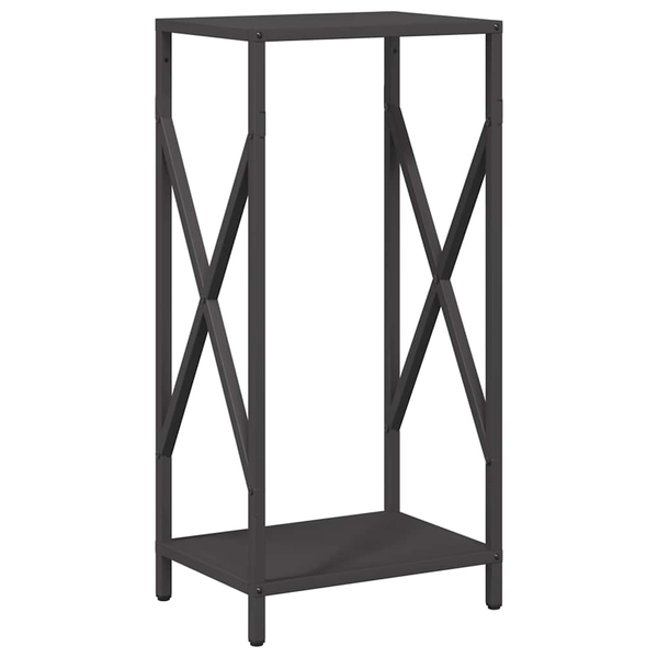 fekete hidegen hengerelt acél tűzifatároló 34x25x70 cm