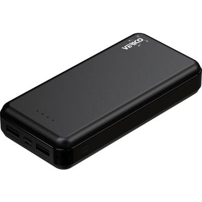 Verico Powerbank 20000 mAh LiPo, USB-A, Fast Charge, fekete, Power Guard XL (4PW-PLJBK1-NN) (4PW-PLJBK1-NN)