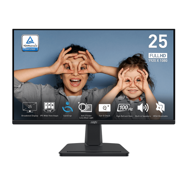 MSI Pro MP251 LCD monitor 62,2 cm (24.5") 1920 x 1080 px Full HD LED Čierna