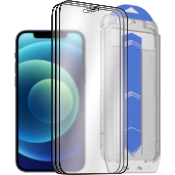AlzaGuard Glass EasyFit DustFre iPhone 12 / 12 Pro 2.5D üvegfólia - 3db + applikátor