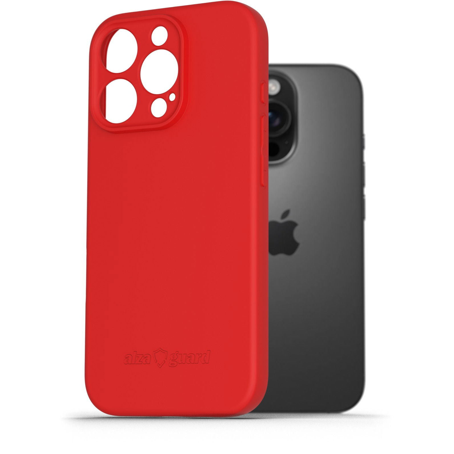 AlzaGuard Matte TPU Case iPhone 16 Pro piros tok (AGD-PCT413R)