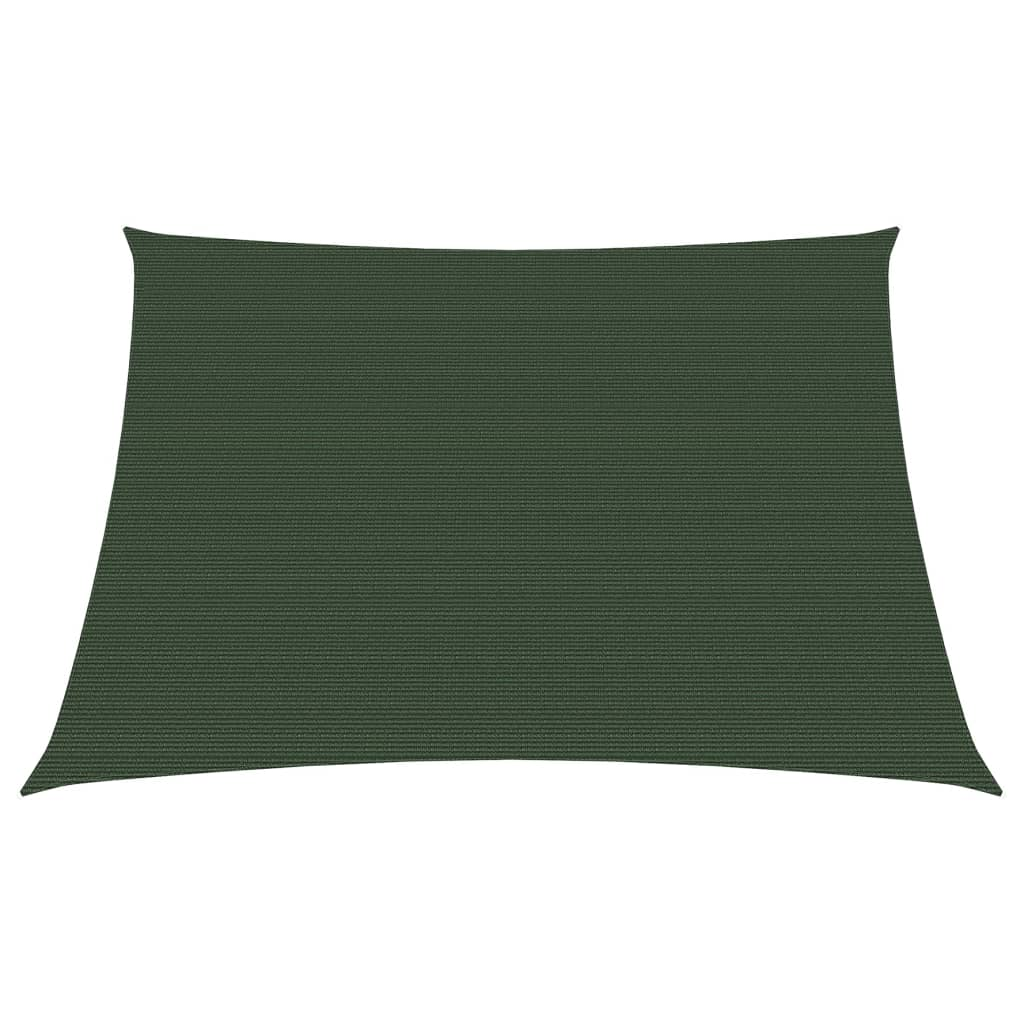 sötétzöld HDPE napvitorla 160 g/m² 3/4 x 3 m (311489)