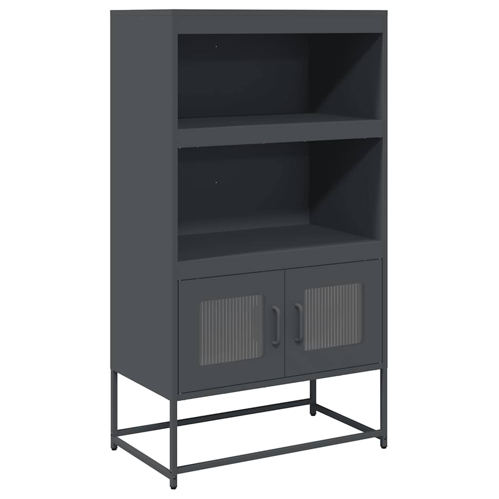 Highboard antracit 68x39x123 cm Acél (853370)