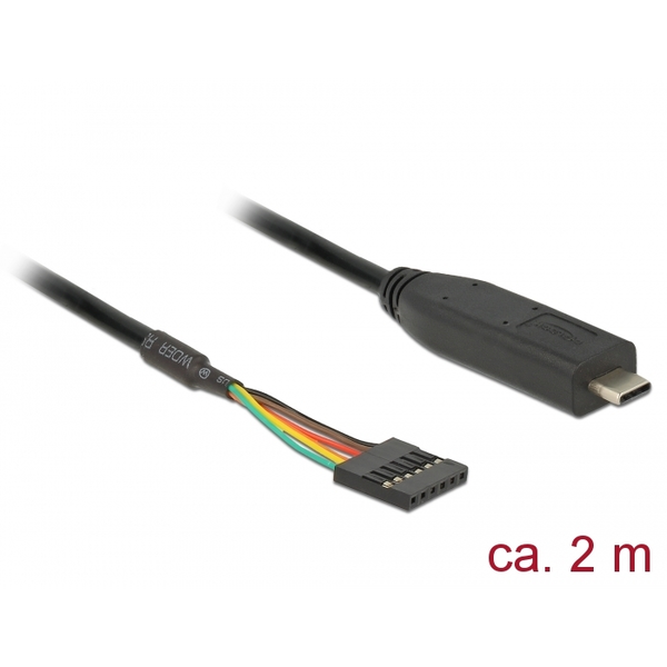 Delock USB Type-C  2.0 apa - LVTTL 6 tus anya átalakító 2,0 m (63913)