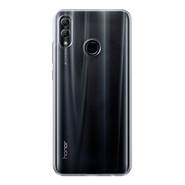 Műanyag telefonvédő (gumírozott) ÁTLÁTSZÓ [Honor 10 Lite] (5996457838219)