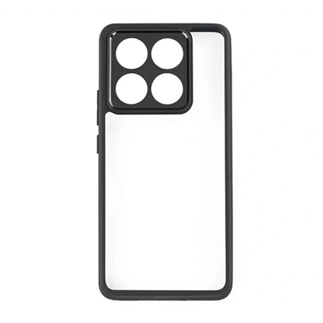 Szilikon telefonvédő (ütésállóság, átlátszó hátlap) FEKETE Xiaomi 14T Pro "Gigapack csomagolás" (GP-163291)
