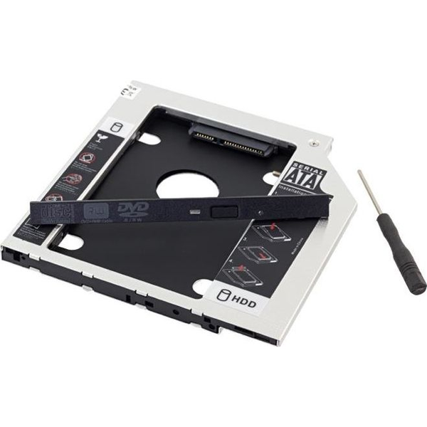 Kieszeń Aptel CD/DVD 9.5mm na dodatkowy dysk 2.5" SATA III (AK184B)