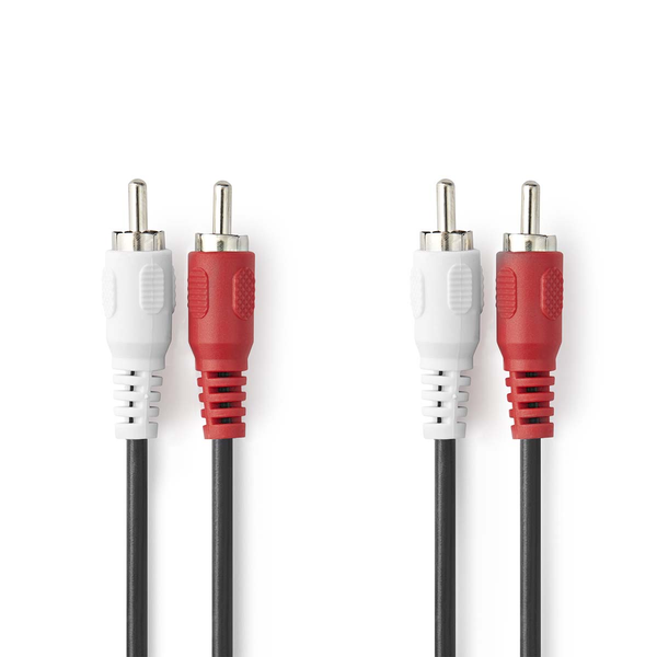 Nedis CAGL24200BK10 2x RCA apa - 2x RCA apa Kábel (1m)