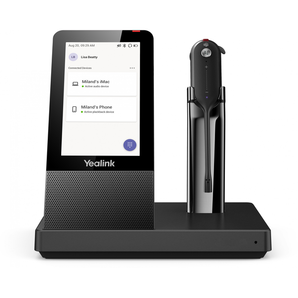 Yealink WH67 UC Auricolare Wireless A clip, A Padiglione, Passanuca Ufficio Bluetooth Base di ricarica Nero