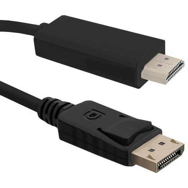 Qoltec DisplayPort v1.2 - HDMI kábel, 4Kx2K, 2m (50436) (50436)
