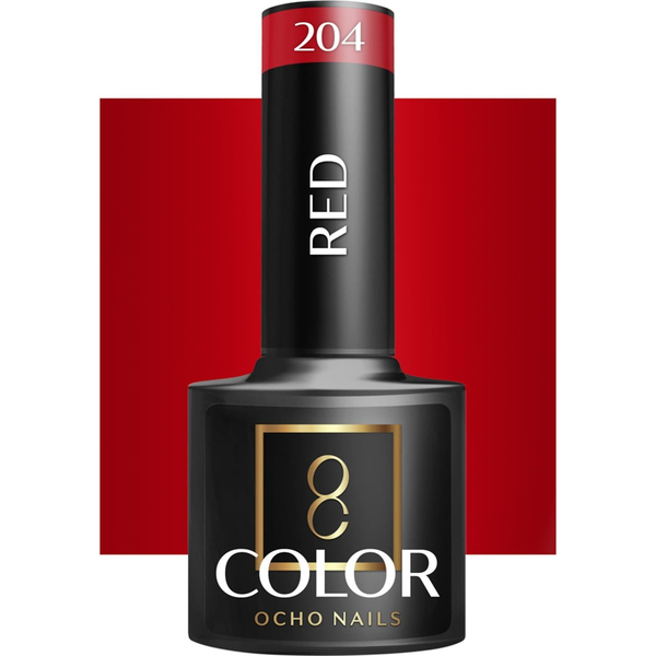 Activeshop OCHO NAILS Lakier hybrydowy red 204 -5 g