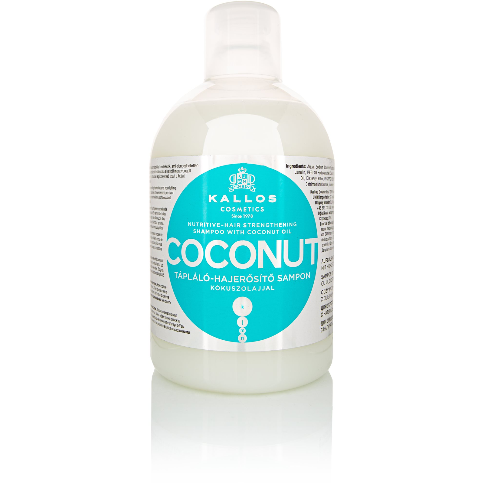 KALLOS KJMN Coconut Strengthening Shampoo 1000 ml (5998889516093)