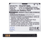 Cameron Sino Li-Ion akku (3.7V/1100mAh, Orange Li3712T42P3h475248 kompatibilis) FEKETE ZTE Atlas 3.5W / Blade II (CS-ZTP736SL)