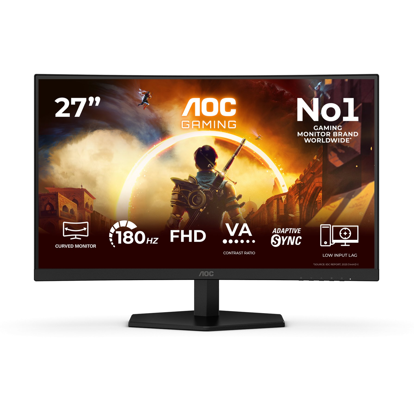 AOC G4 27" IPS FHD 180Hz LCD monitor 68,6 cm (27") 1920 x 1080 px Full HD Čierna, Červená