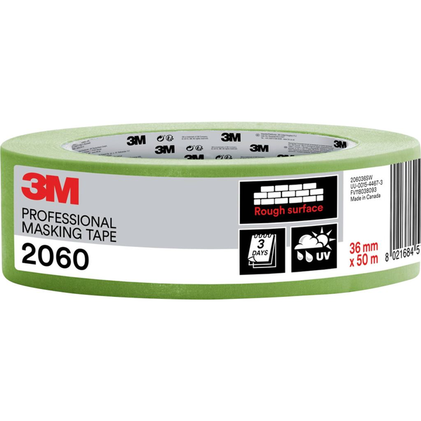 3M PT206036 festő maszkolószalag világoszöld, 50 m x 36 mm