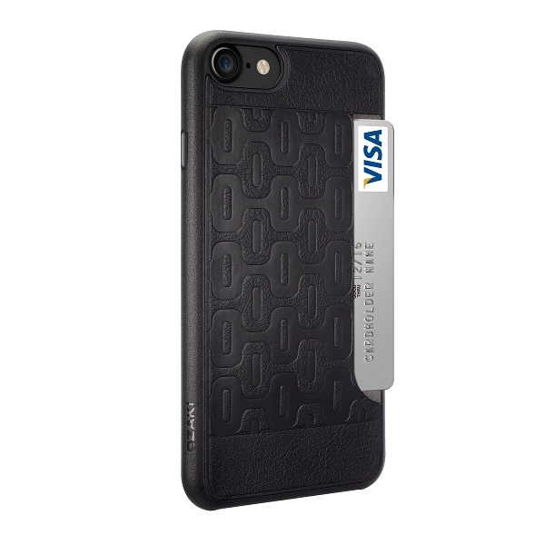 Ozaki OC737BK iPhone 8/7 Bőr Tok - Fekete (OC737BK)