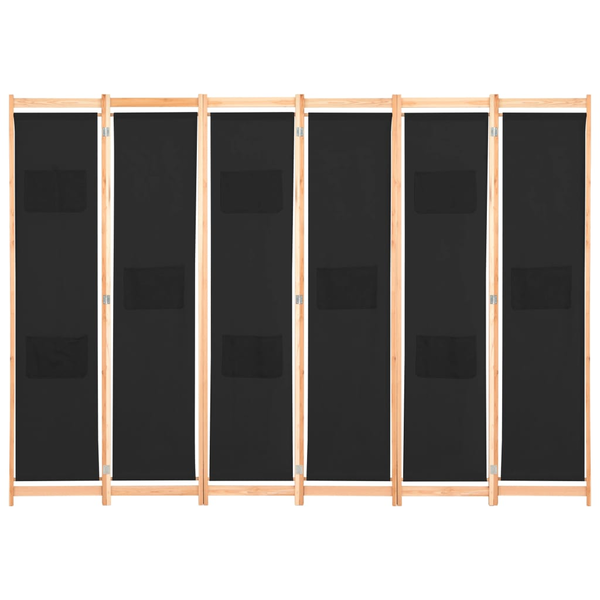 Paravan de cameră cu 6 panouri, 240x170 x4 cm, material textil