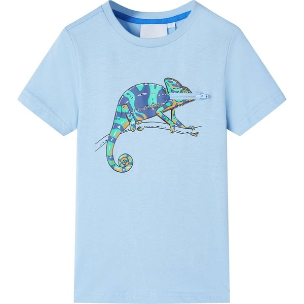 Világoskék rövid ujjú gyerekpóló 116