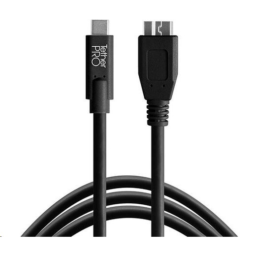 Tether Tools TetherPro USB-C to 3.0 Micro-B 4.6m kábel fekete (CUC3315-BLK) (CUC3315-BLK)