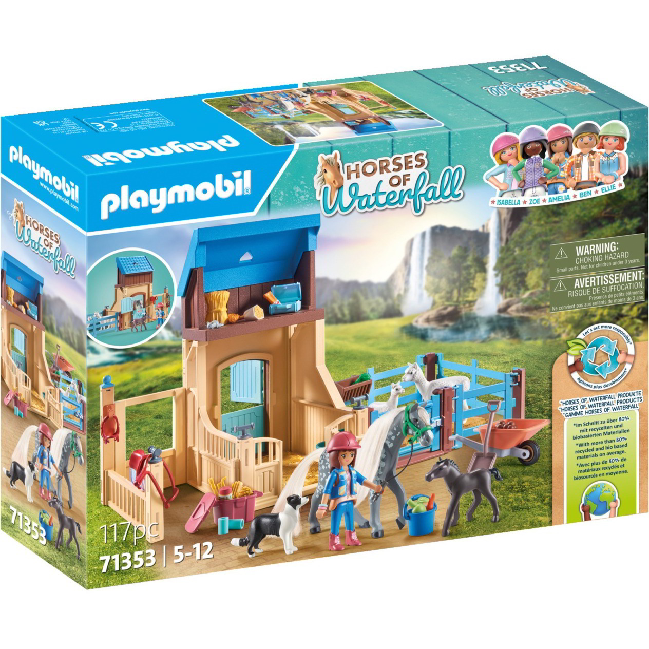 Playmobil Horses of Waterfall Amelia és Whisper lovasboksszal (71353)
