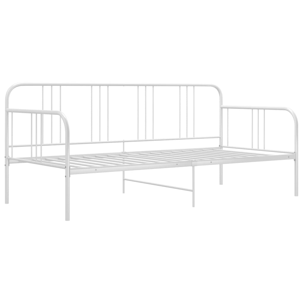 fehér fém kanapéágy-keret 90 x 200 cm (324750)