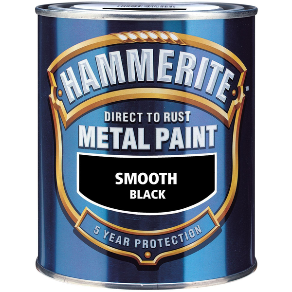 PAINT HAMMERITE BLACK SATIN750ML