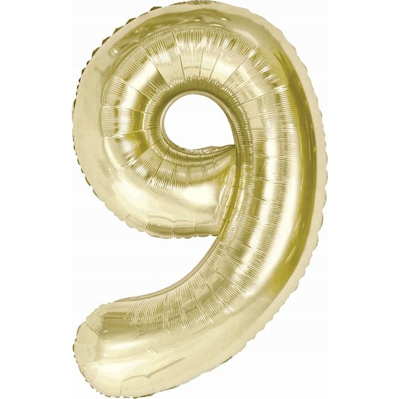 Szám Fólia Lufi - 9-es, 85 cm, Pezsgőszínű (CH-B8H9)