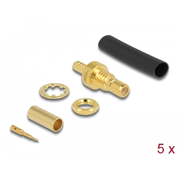 Delock SMB anya RG-174 / RG-316 krimpelésére illeszkedő süllyesztő csővel