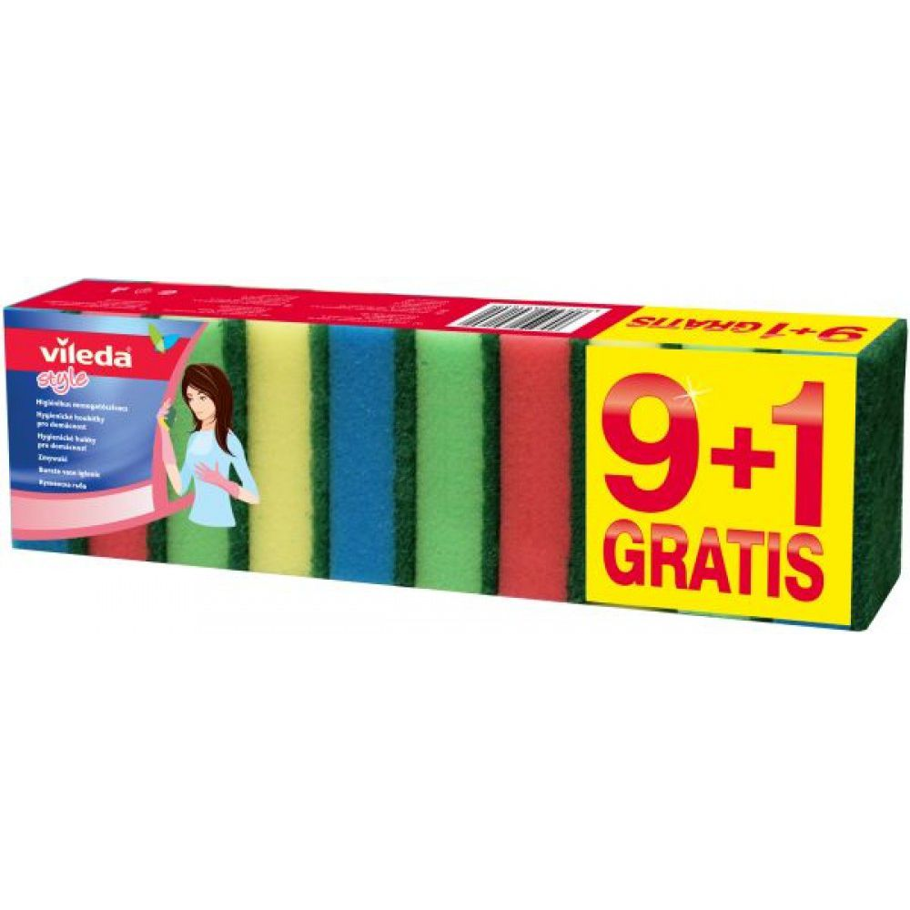 VILEDA Rainbow szivacs 9+1 db (146920 )