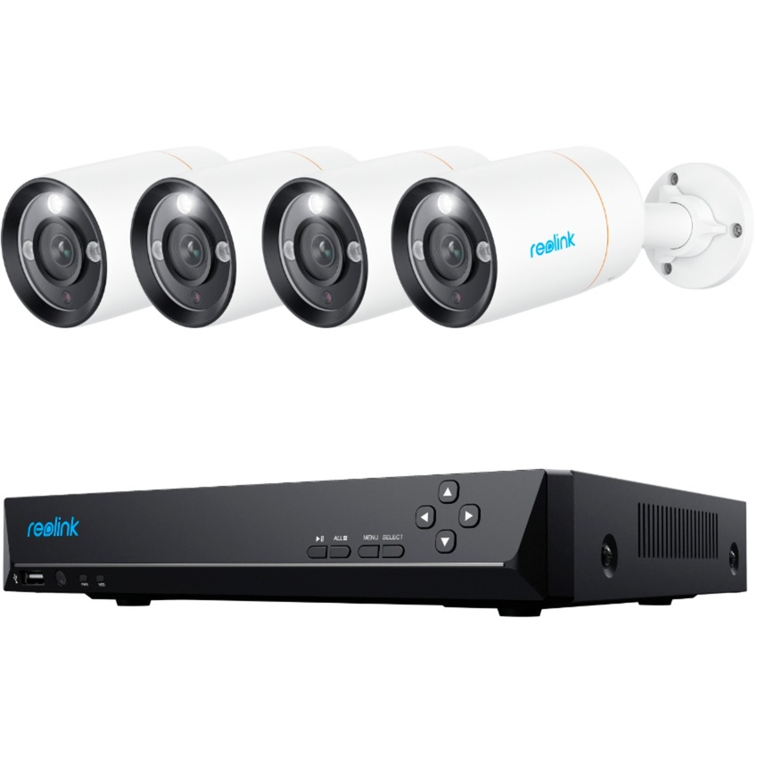 Reolink FNVS8-12MB4 IP Megfigyelő rendszer készlet - Fehér (1x bázis / 4x Bullet kamera) (NVS8-12MB4)