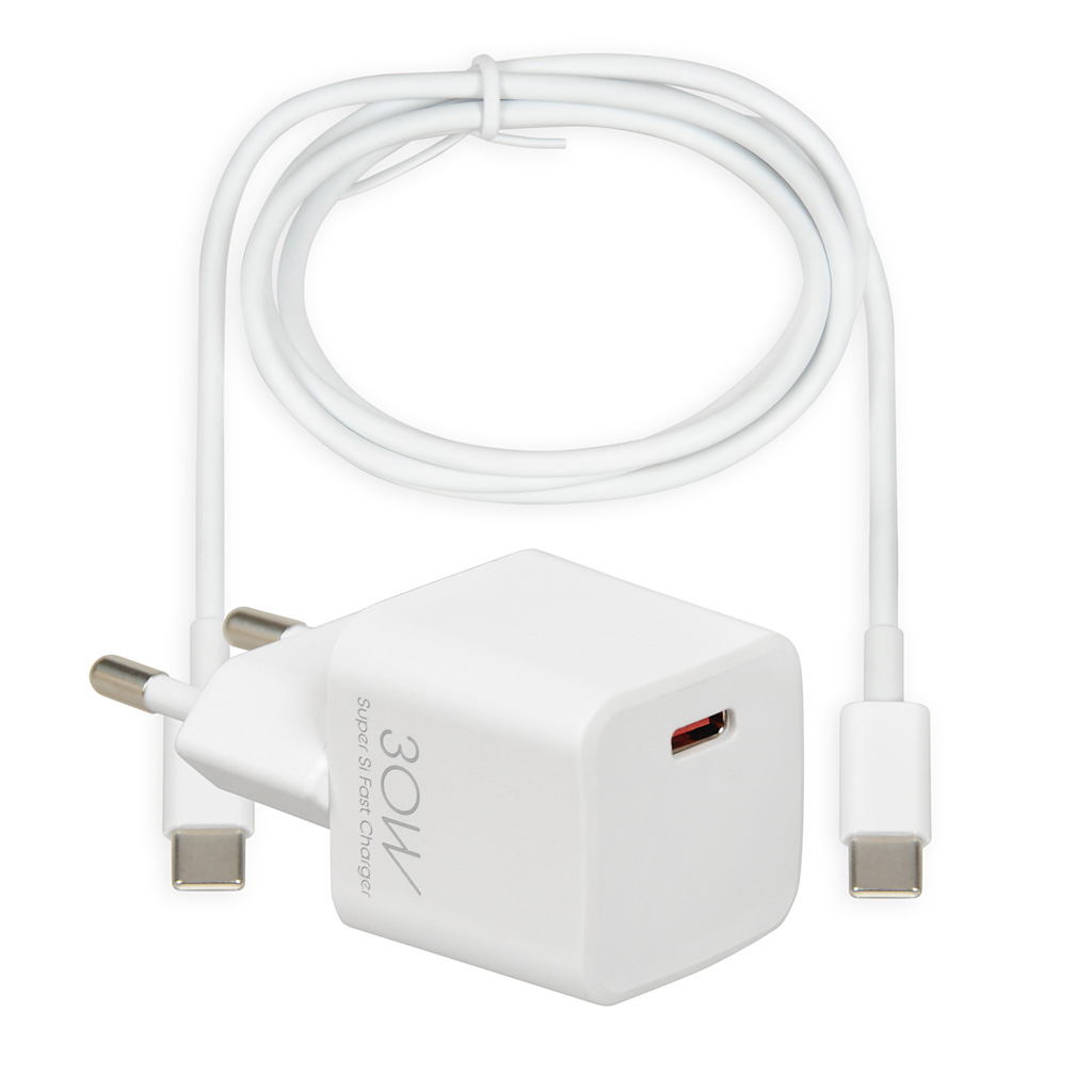 iBox ILUC38CW Super Si Fast Charger Hálózati USB-C töltő - Fehér (30W) (ILUC38CW)