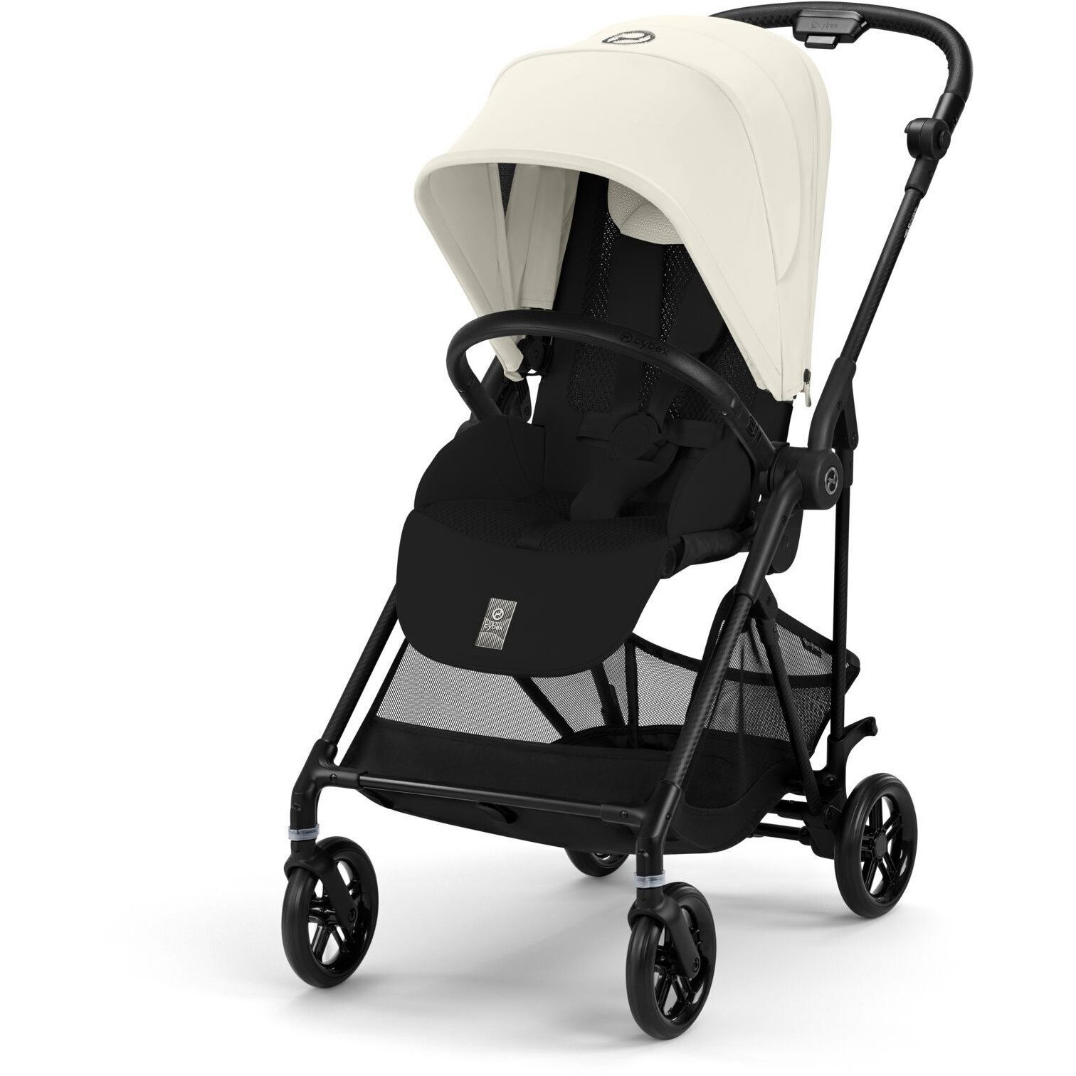 Cybex Melio Carbon Canvas White/Light Beige (4063846510658)