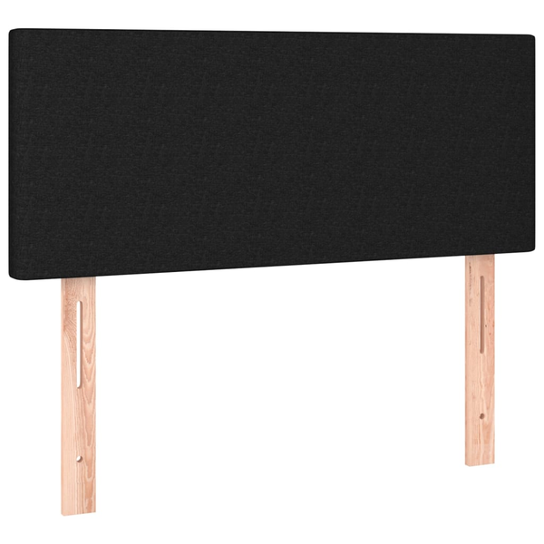 Tăblie de pat, negru, 100x5x78/88 cm, textil