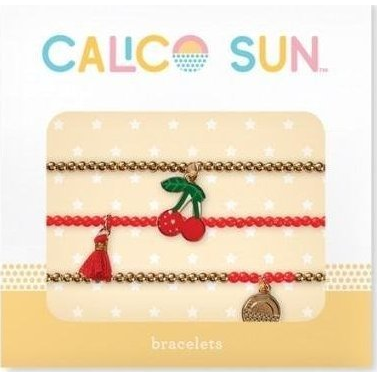 Calico Sun Zestaw Bransoletek Riley - Wisienki 3szt.